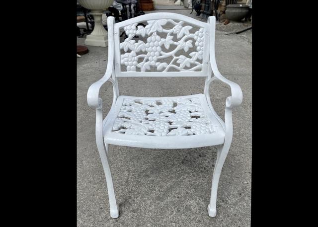 Cast Iron Chair with Arms