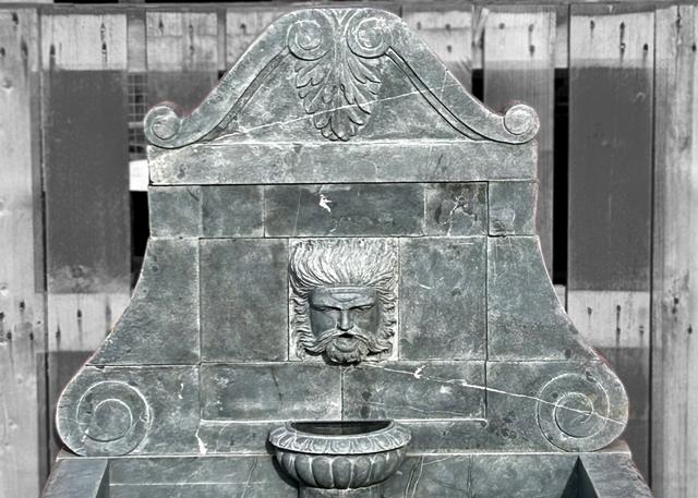Limestone Lion Wall Fountain (S)