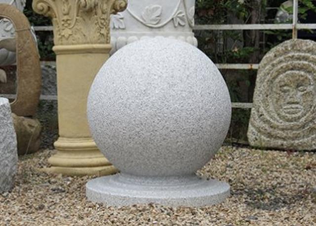 Granite Ball on Finial Bush Hammed