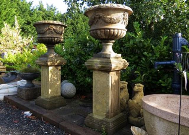 Decorative Limestone Urns