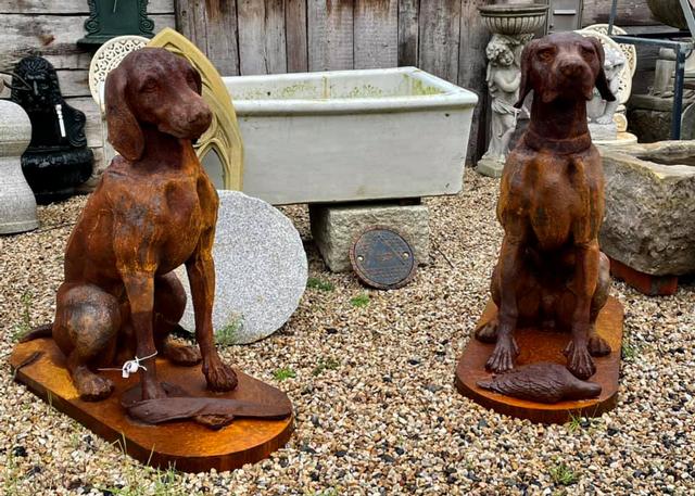 Rusty Sitting Dogs