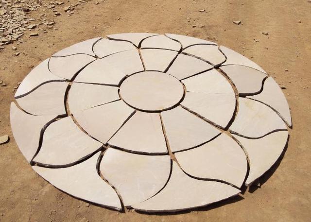 Sandstone Paving Set - Sun Circle